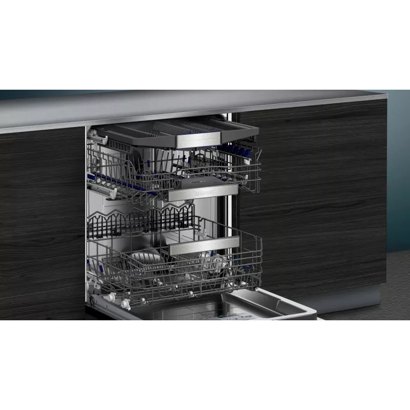 Visiškai įmontuojama indaplovė Siemens iQ700 SN87TX02CE — 14 komplektų, A energija, 42 dB, 60 cm
