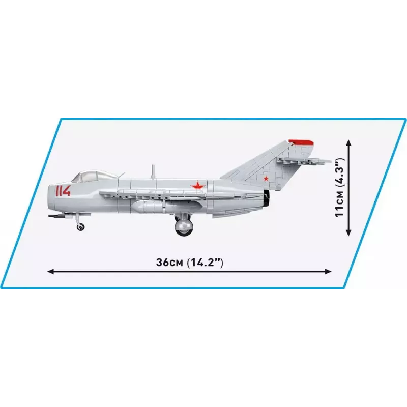 Konstruktorius Cobi MiG-17 NATO kodas Fresco modelis 5823 – plytelių rinkinys iš Cobi