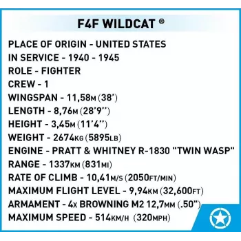 Konstruktorius COBI F4F Wildcat Northrop Grumman 375 dalių