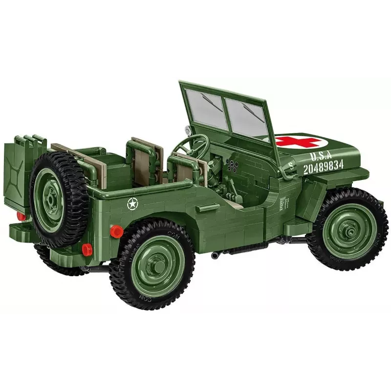 Cobi COBI-2806 Willys MB Medical kaladėlių rinkinys, 1131 vnt., serija Historical Collection, plastikinis, 10+