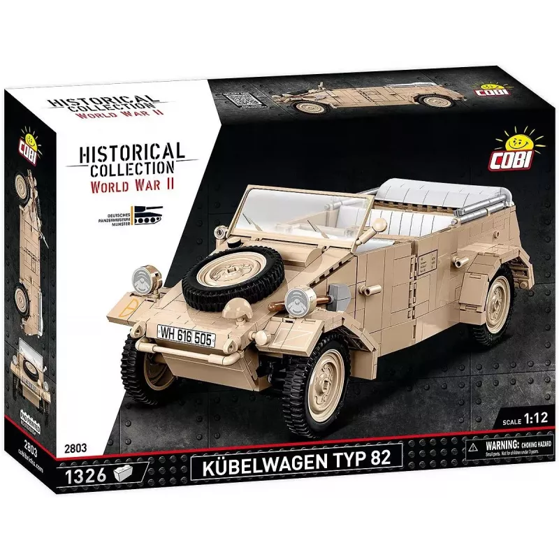 Konstruktorius COBI Kübelwagen Typ 82 1326 dalių Antrasis pasaulinis karas