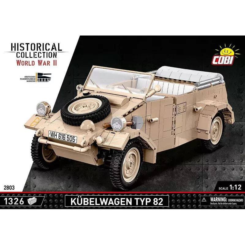 Konstruktorius COBI Kübelwagen Typ 82 1326 dalių Antrasis pasaulinis karas
