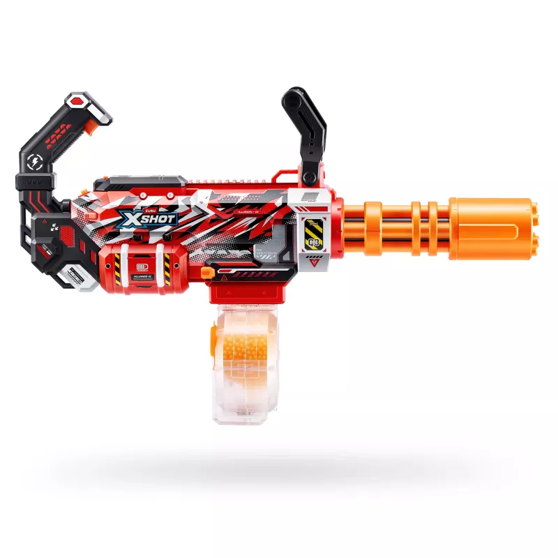 Gel blaster ZURU XSHOT Hyper Gel Gattlin Blaster – motorizuotas greitašaudis žaislinis ginklas su besisukančiu vamzdžiu