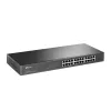 TP-Link 24 prievadų 10/100Mbps tinklo jungiklis, nevaldomas, Fast Ethernet, pilnas dupleksas, montuojamas į stelažą, 1U
