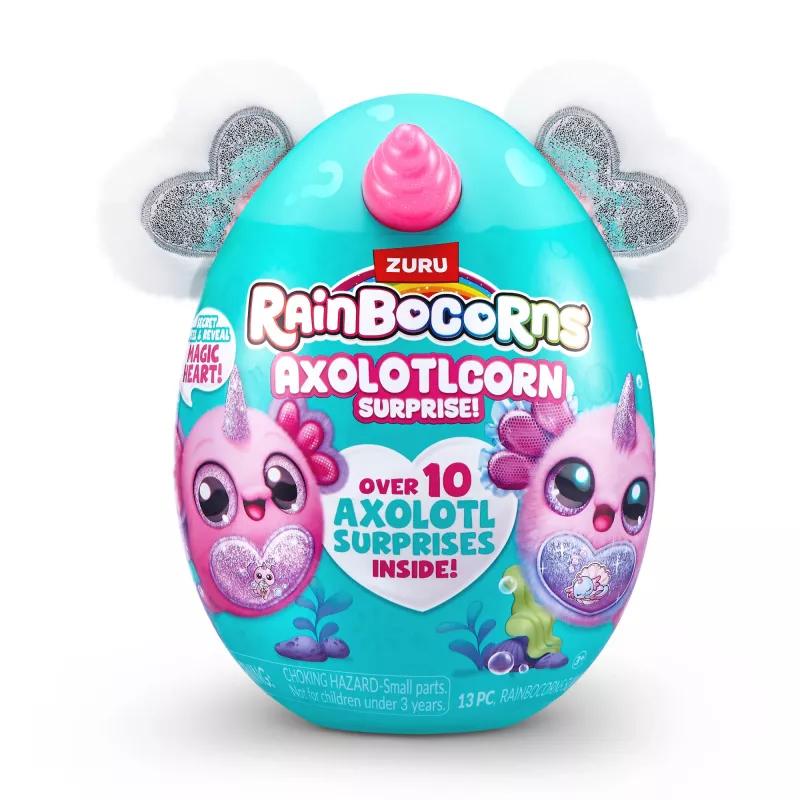 Rainbocorns Axolotlcorn Surprise, minkštas žaislas, gyvūnas, 3 m., įvairiaspalvis