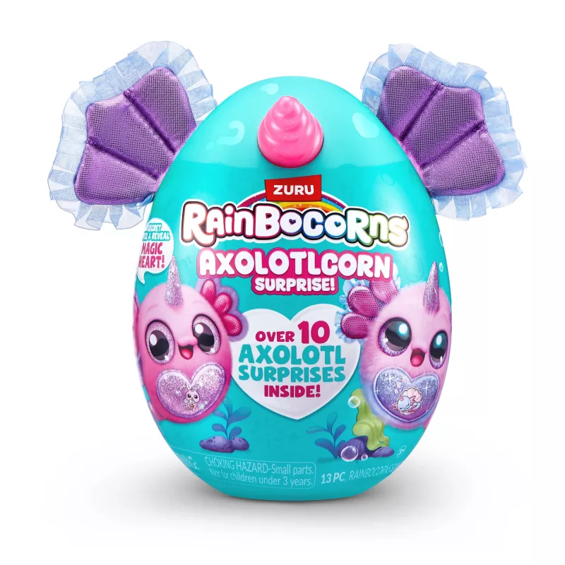 Rainbocorns Axolotlcorn Surprise, minkštas žaislas, gyvūnas, 3 m., įvairiaspalvis