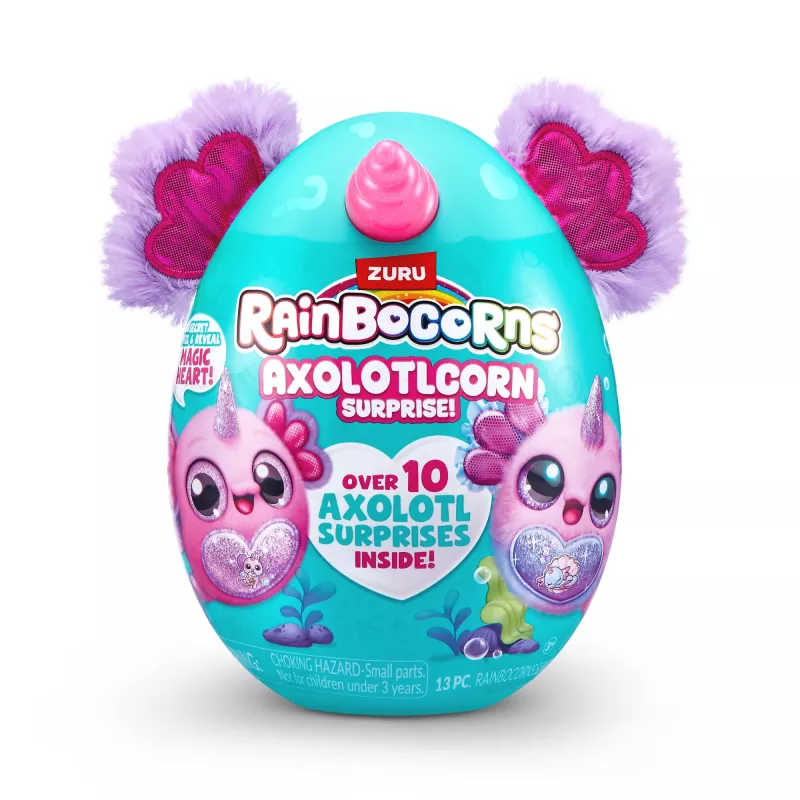 Rainbocorns Axolotlcorn Surprise, minkštas žaislas, gyvūnas, 3 m., įvairiaspalvis