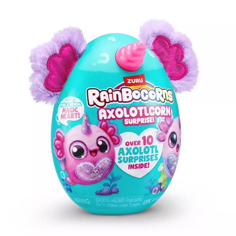 Rainbocorns Axolotlcorn Surprise, minkštas žaislas, gyvūnas, 3 m., įvairiaspalvis