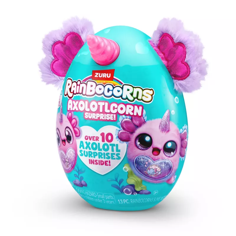 Rainbocorns Axolotlcorn Surprise, minkštas žaislas, gyvūnas, 3 m., įvairiaspalvis