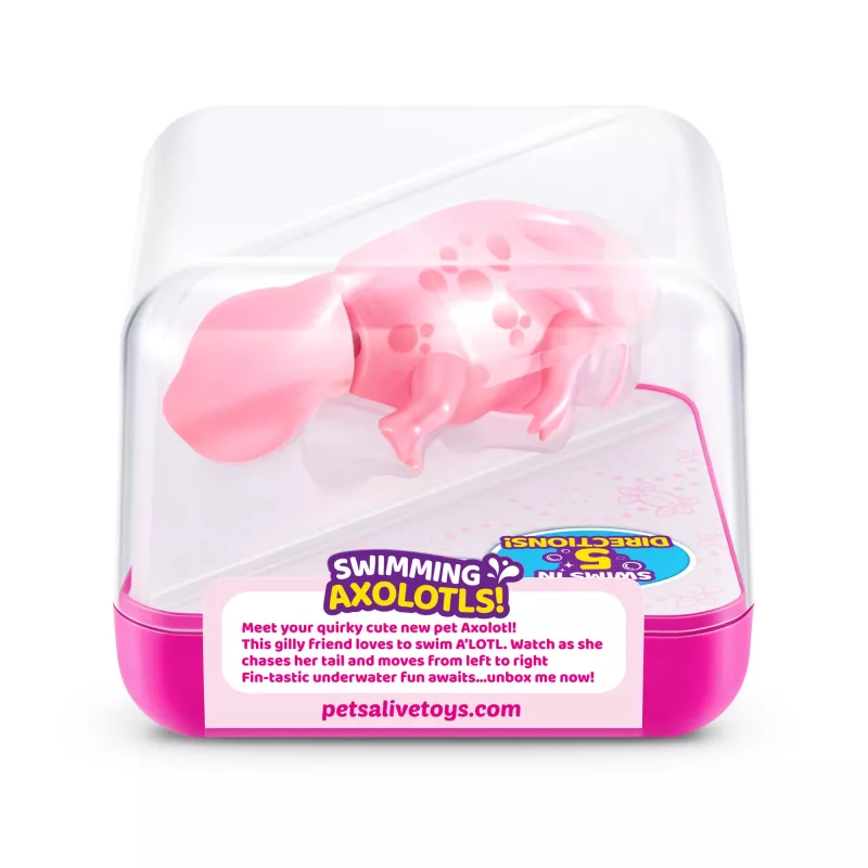 Minkštas žaislas Zuru Pets Alive Swimming Axolotls pliušinis aksolotlis, žaislinės katės dydis, modelis 9556UQ1