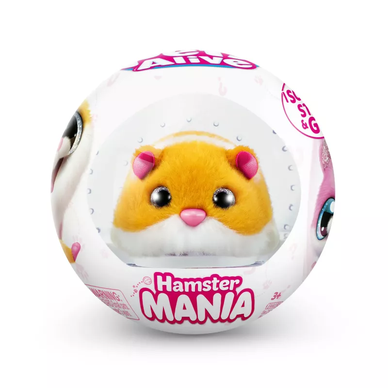 Interaktyvus žaislinis žiurkėnas Zuru Pets Alive Hamster Mania su kamuoliu, nuo 3 m., AAA