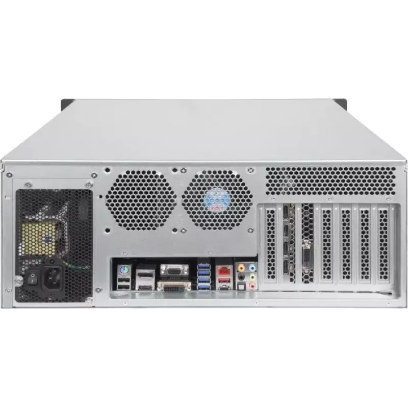 SILVERSTONE SST-RM41-H08 1U serverio korpusas 8 lizdų 19 colių stovo dėžė