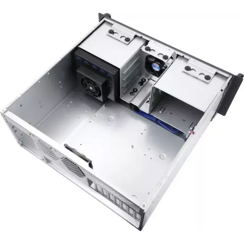 SILVERSTONE SST-RM41-H08 1U serverio korpusas 8 lizdų 19 colių stovo dėžė