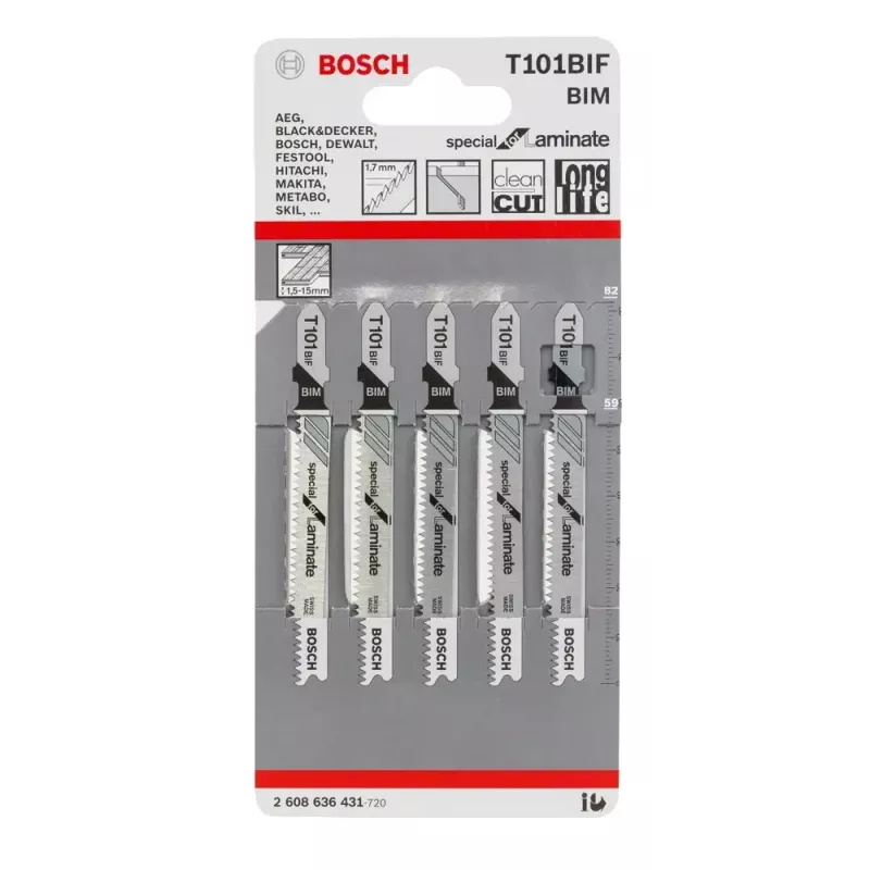 Bosch 2 608 636 431 dėlionės pjūklas Bimetal 5 vnt.