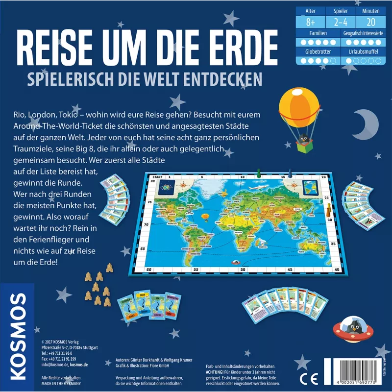 Kosmos Reise um die Erde – stalo žaidimas „Žaismingai atrask pasaulį“
