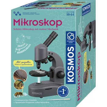 Kosmos 636098 mikroskopas ir biologijos eksperimentų rinkinys, pilkas, nuo 10 metų