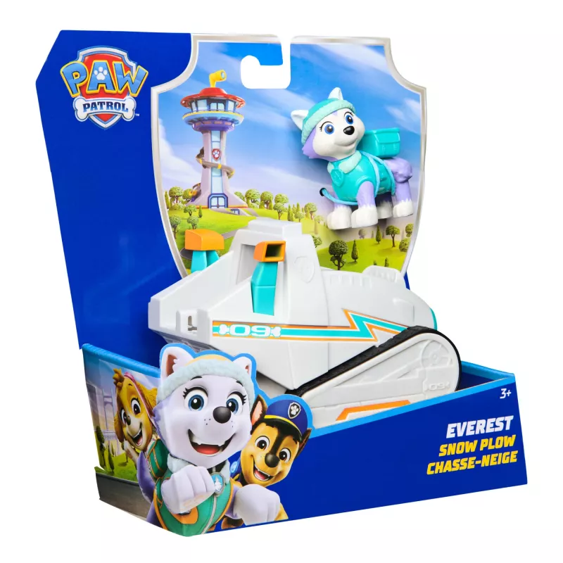 PAW Patrol Spinmaster Everest sniego valytuvas – plastikinis žaislas, nuo 3 metų, turkio/balta