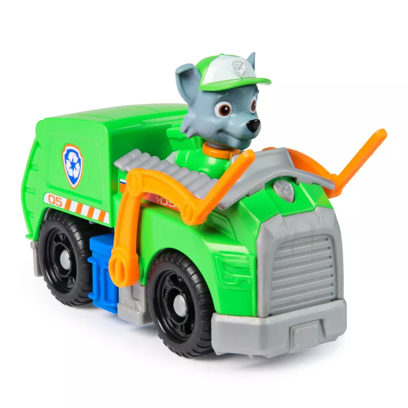 PAW Patrol Rocky šiukšliavežis su figūrėle, žaislinis automobilis
