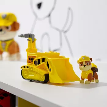 Paw Patrol Rubble'o buldozeris su figūrėle, tvarus žaislas 3+