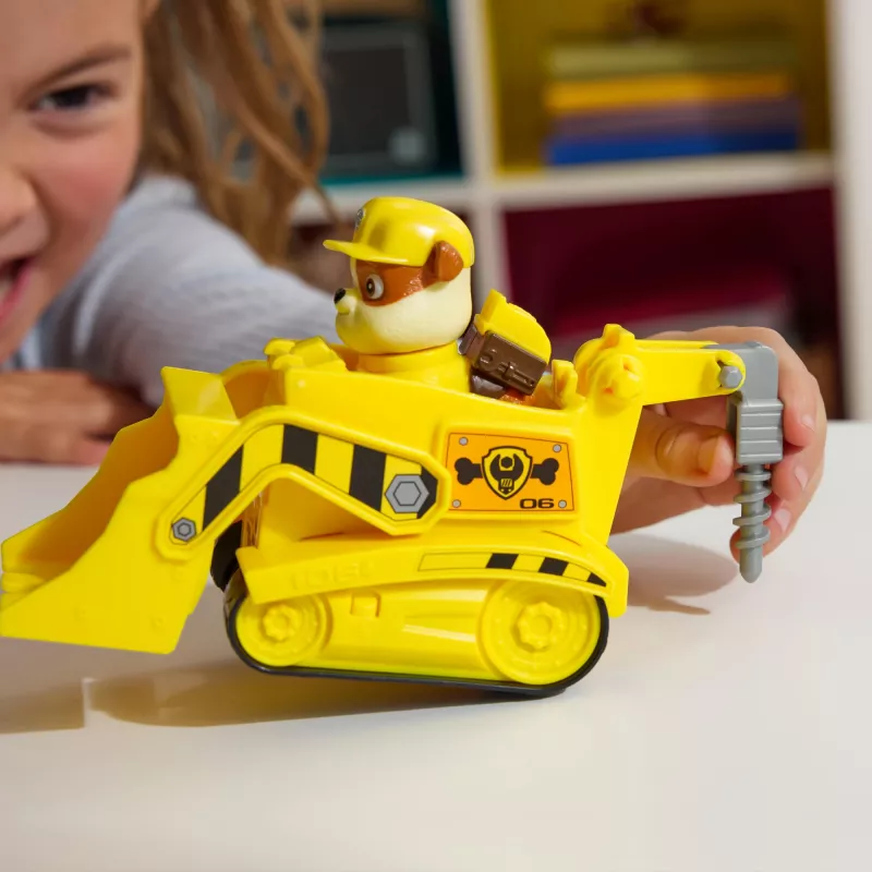 Paw Patrol Rubble'o buldozeris su figūrėle, tvarus žaislas 3+