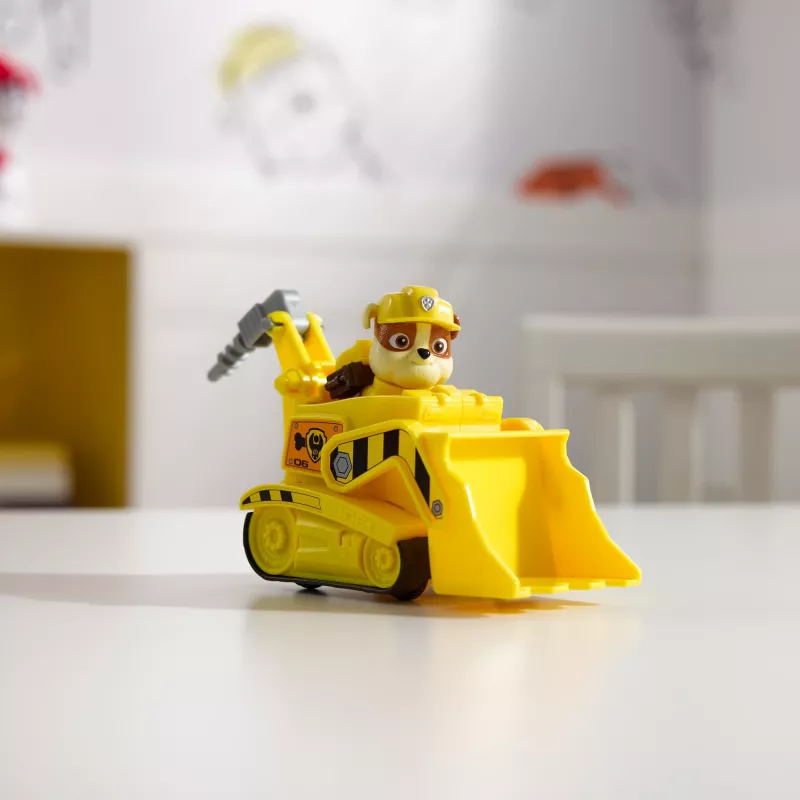 Paw Patrol Rubble'o buldozeris su figūrėle, tvarus žaislas 3+