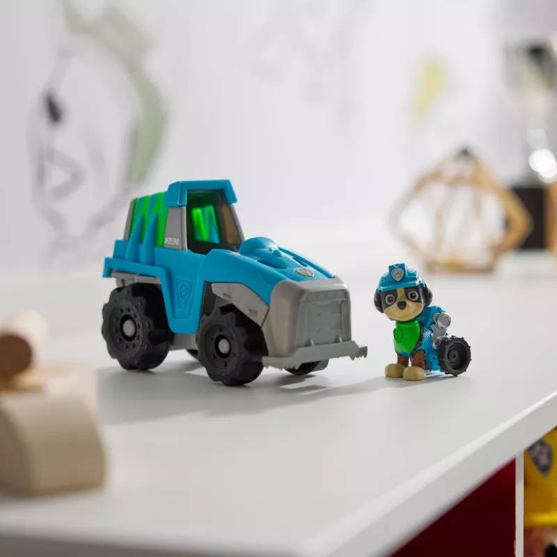 Žaislinė transporto priemonė Spin Master PAW Patrol Rex’s Dinosaur Rescue Vehicle – plastikinė, nuo 3 metų