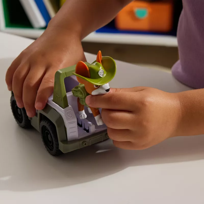 PAW Patrol gelbėjimo džipas Trackeris – žalias plastikinis automobilis
