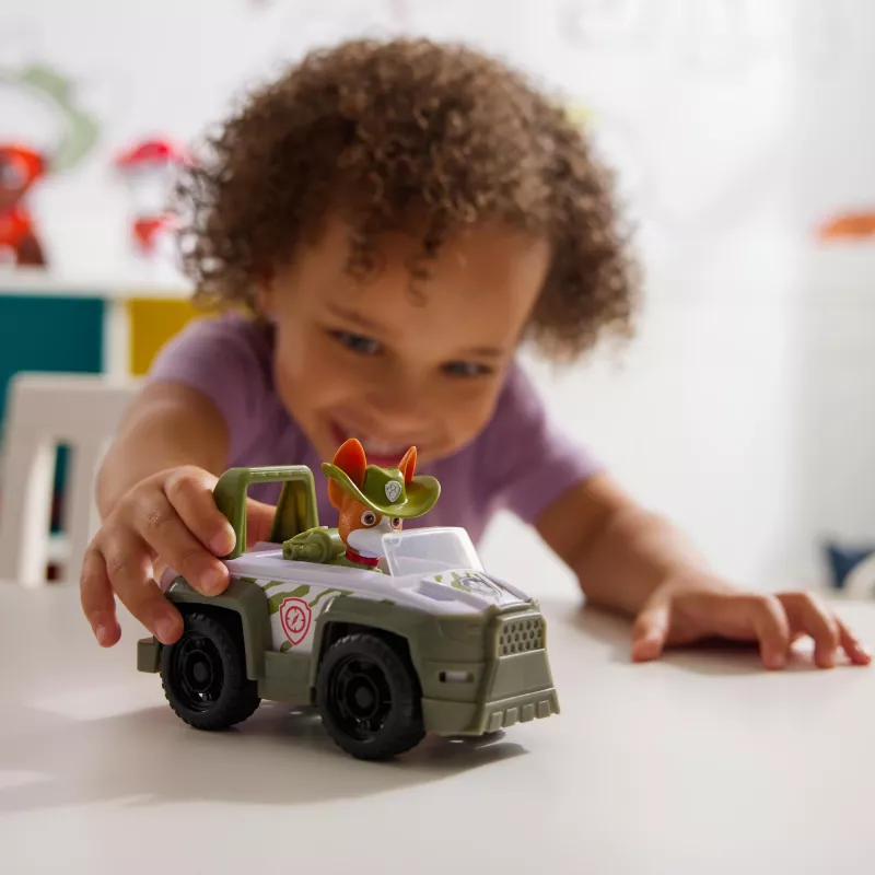 PAW Patrol gelbėjimo džipas Trackeris – žalias plastikinis automobilis