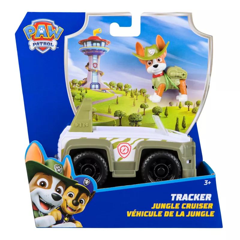 PAW Patrol gelbėjimo džipas Trackeris – žalias plastikinis automobilis