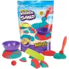 Vaikiškas kinetinis smėlio rinkinys Spinmaster Mold n’ Flow 1,5 svaro raudonas ir žalsvai mėlynas su 3 įrankiais (3+ metai)