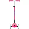 Sulankstomas paspirtukas GLOBBER Primo Foldable Plus Lights – rožinė/šviesiai mėlyna