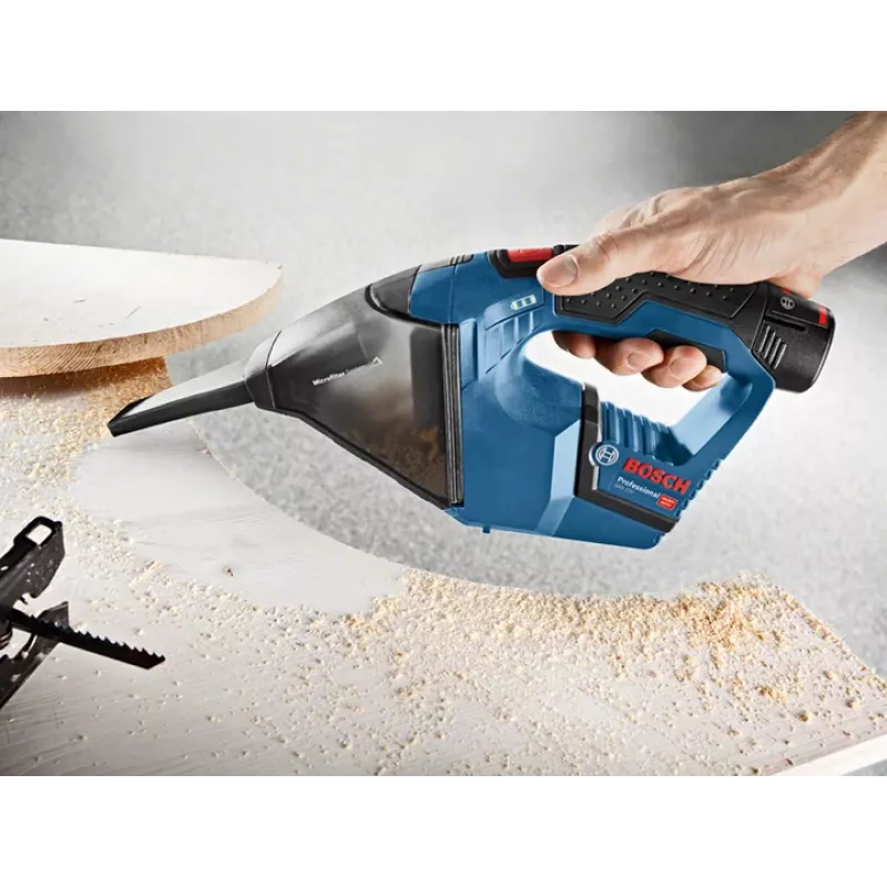 Bosch GAS 12V belaidis dulkių siurblys Juoda, Mėlyna be maišelio