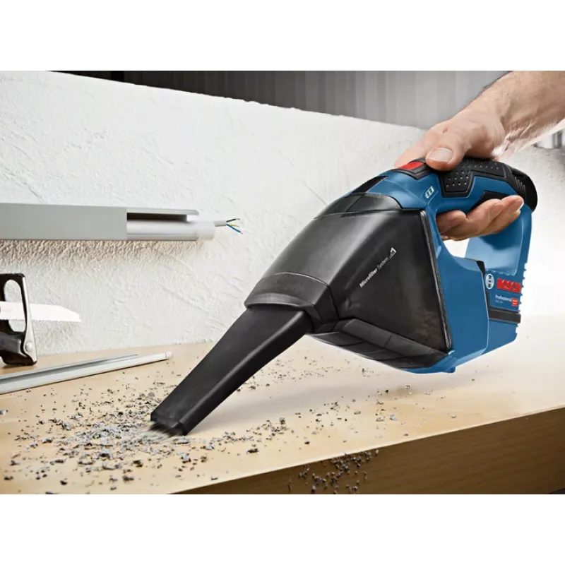 Bosch GAS 12V belaidis dulkių siurblys Juoda, Mėlyna be maišelio