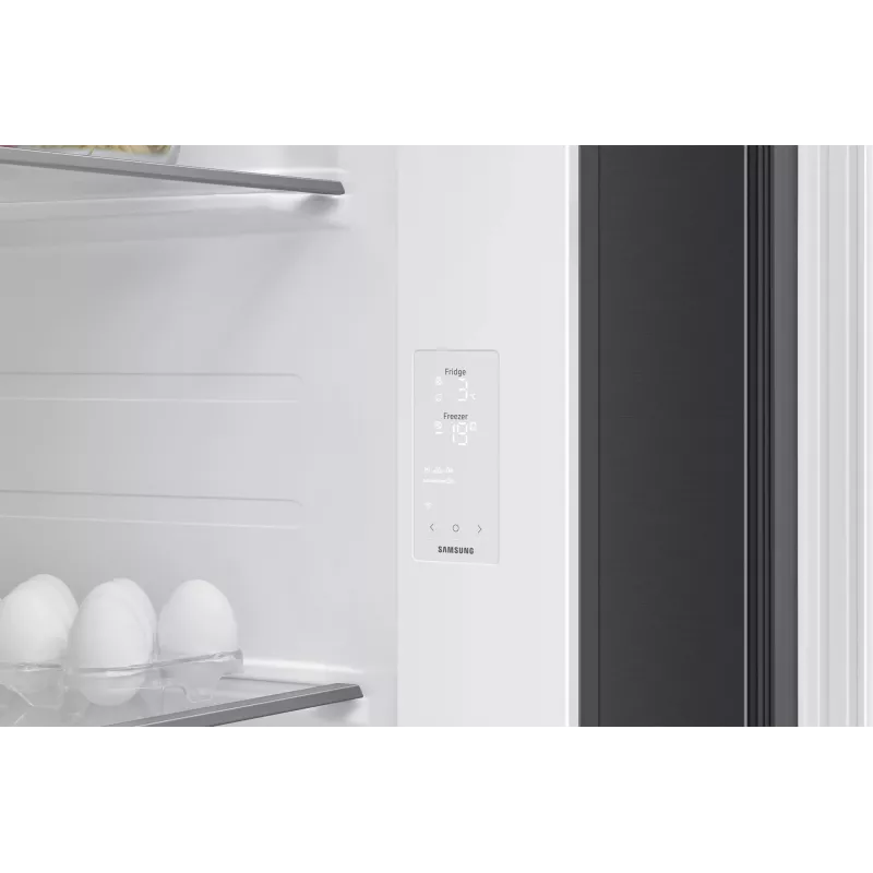 Šaldytuvas Samsung RS80F64KEF šone-durelėmis, laisvai pastatomas, 640 L, juodos spalvos