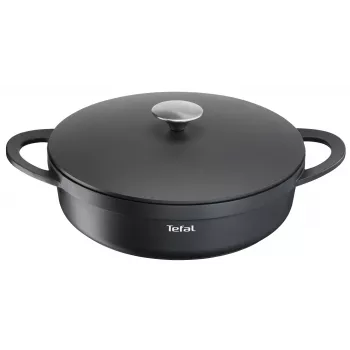 Keptuvė Tefal Trattoria E2187274 apvali juoda aliumininė 28 cm