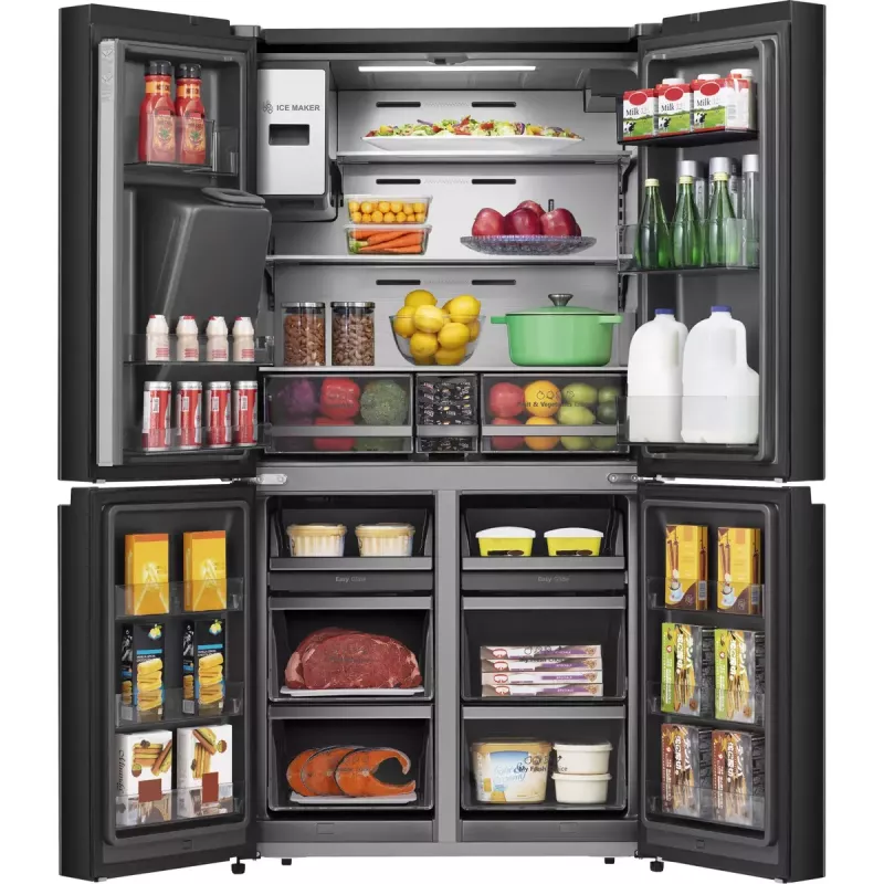 Šaldytuvas Hisense Cross door RQ760N4IFE – Laisvai pastatomas, daugiaduris, 577 L talpa, juodos spalvos