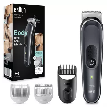 Braun BodyGroomer 5 BG5340 kūno kirpimo mašinėlė su SkinShield technologija ir 2 priedais