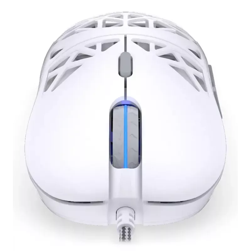 Laidinė žaidimų pelė ENDORFY LIV Onyx White – ambidekstrinė, optinė 12000 DPI, 6 mygtukai, 1,8 m laidas