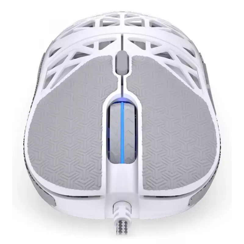 Laidinė žaidimų pelė ENDORFY LIV Onyx White – ambidekstrinė, optinė 12000 DPI, 6 mygtukai, 1,8 m laidas