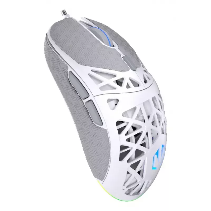 Laidinė žaidimų pelė ENDORFY LIV Onyx White – ambidekstrinė, optinė 12000 DPI, 6 mygtukai, 1,8 m laidas