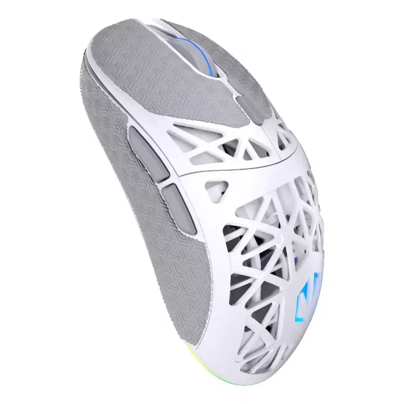 Belaidė ambidekstrinė žaidimų pelė ENDORFY LIV Plus Onyx White Bluetooth optinė 26000 DPI 6 mygtukai įvairiaspalvis apšvietimas baterija
