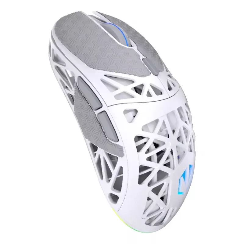 Belaidė ambidekstrinė žaidimų pelė ENDORFY LIV Plus Onyx White Bluetooth optinė 26000 DPI 6 mygtukai įvairiaspalvis apšvietimas baterija