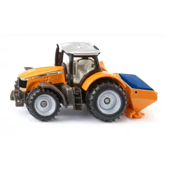 Siku Massey Ferguson su druskos barstytuvu – surinktas traktoriaus modelis