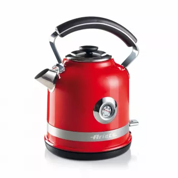 Ariete 2854 Moderna elektrinis virdulys, 2000 W, 1,7 L talpa, 360° belaidis, automatinis išsijungimas, išimamas filtras, matomas vandens lygis, termometras, raudonas