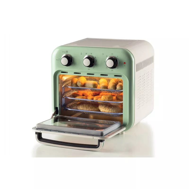 Ariete 4632 Oro gruzdintuvė ir orkaitė Vintage, 1400W, 2viename, Talpa 16L, Priedai, Laikmatis 60 min., Dvigubas stiklas, Žalia