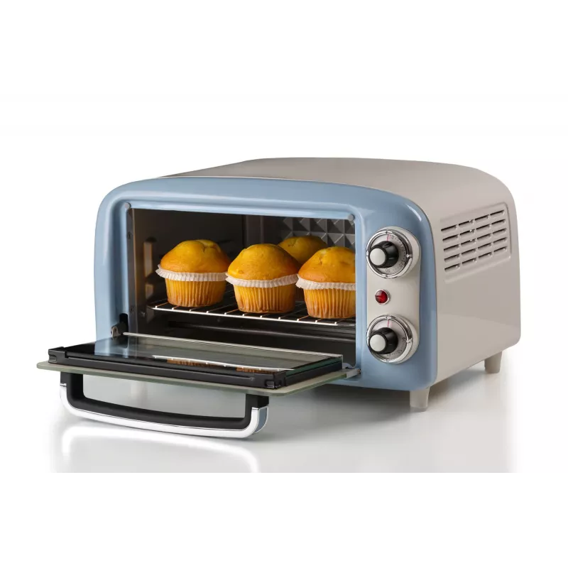 Ariete 3919 elektrinė orkaitė Vintage, 800W, 10L, dvigubas stiklas, retro, mėlyna
