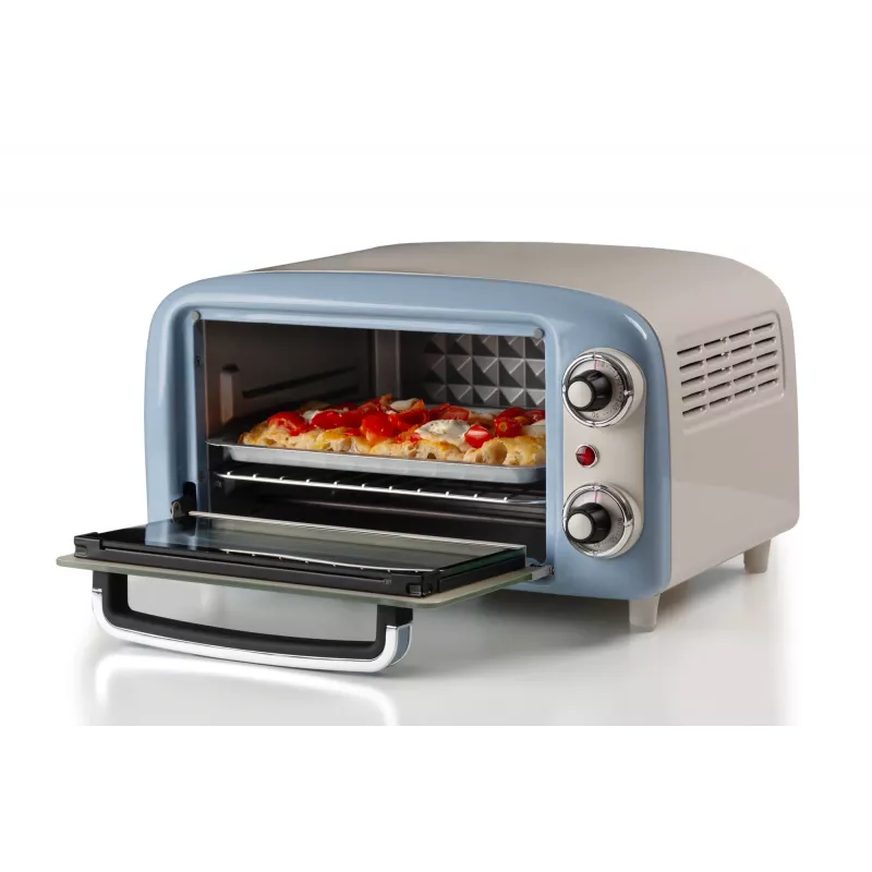 Ariete 3919 elektrinė orkaitė Vintage, 800W, 10L, dvigubas stiklas, retro, mėlyna