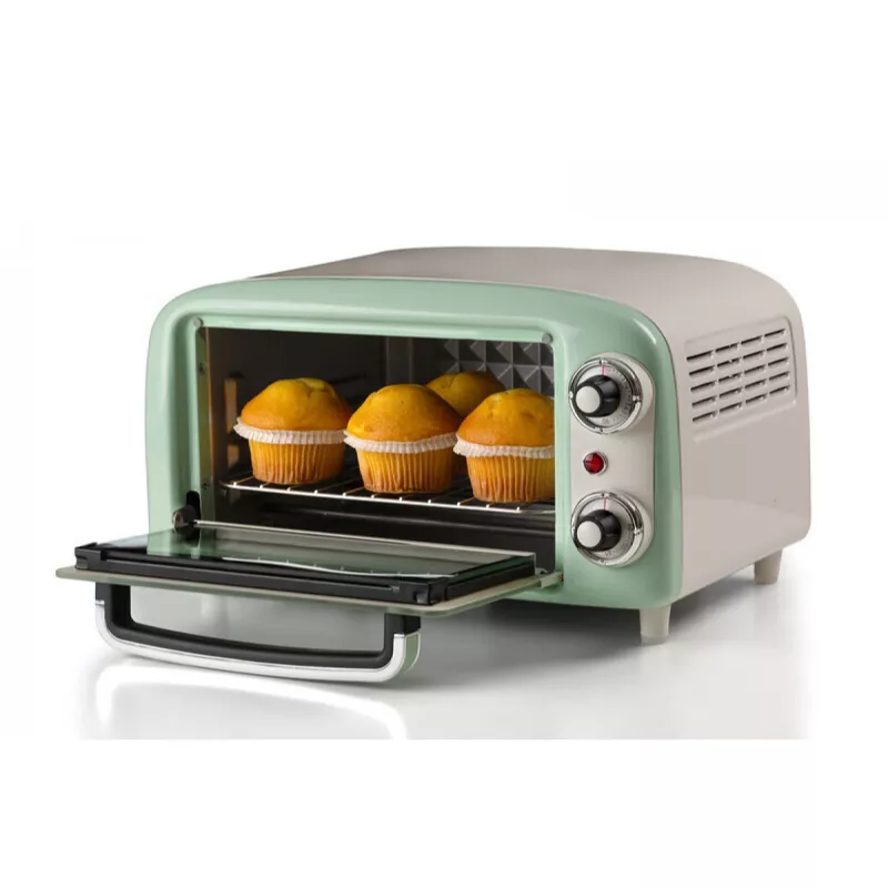 Ariete 3919 elektrinė orkaitė Vintage, 800W, 10L, dvigubas stiklas, retro, žalia