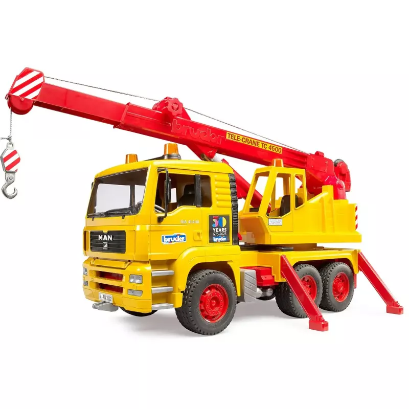 Žaislinis kraninis sunkvežimis BRUDER MAN TGA modelis 01054, mastelio transporto priemonė žaidimams