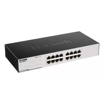 D-Link GO-SW-16G nevaldomas L2 gigabitinio eterneto (10/100/1000) 1U juodas komutatorius